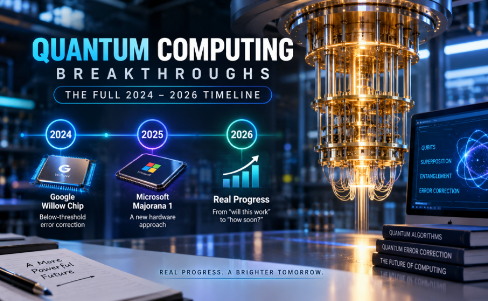 Quantum computing breakthroughs from 2024 to 2026 timeline